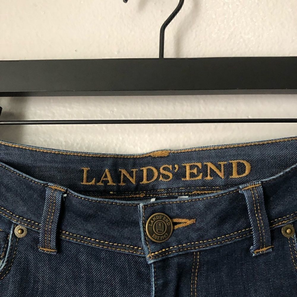 Lands End dark Wash straight leg denim jeans size 4 - Picture 6 of 10